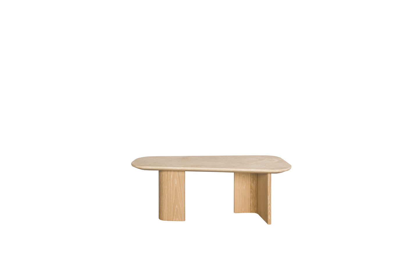 Omada Small Coffee Table with Marble top - Natural wash