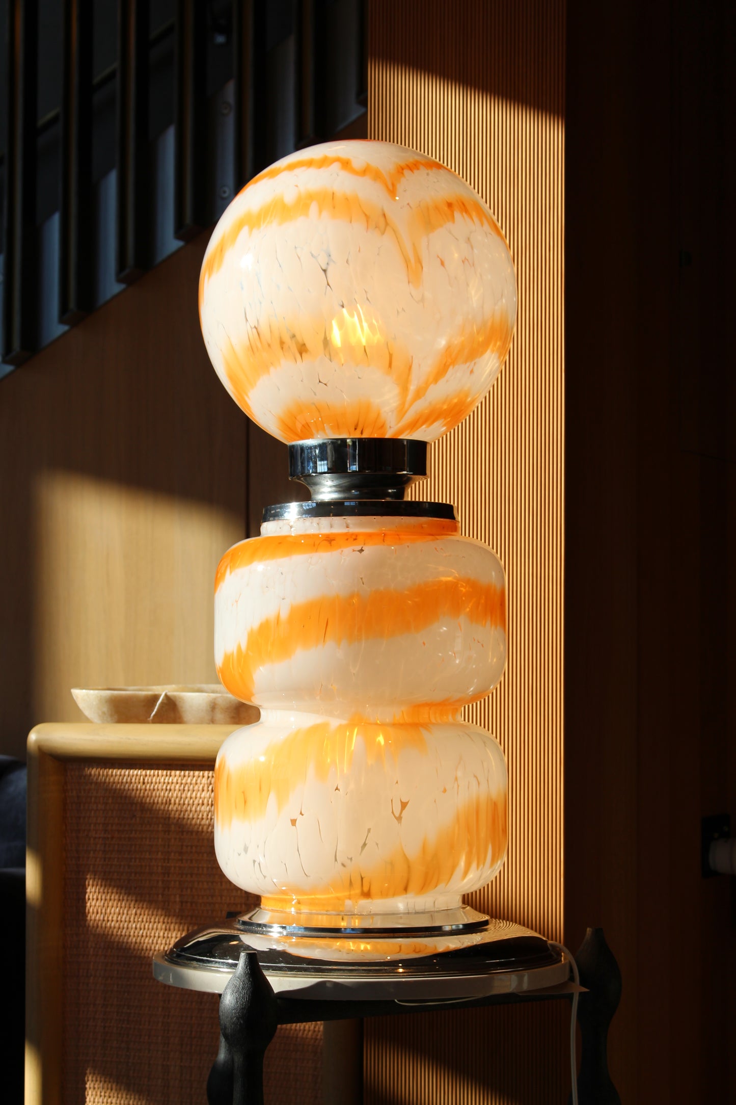 1970s Italian Murano Glass Lamp By Carlo Nason For Mazzega