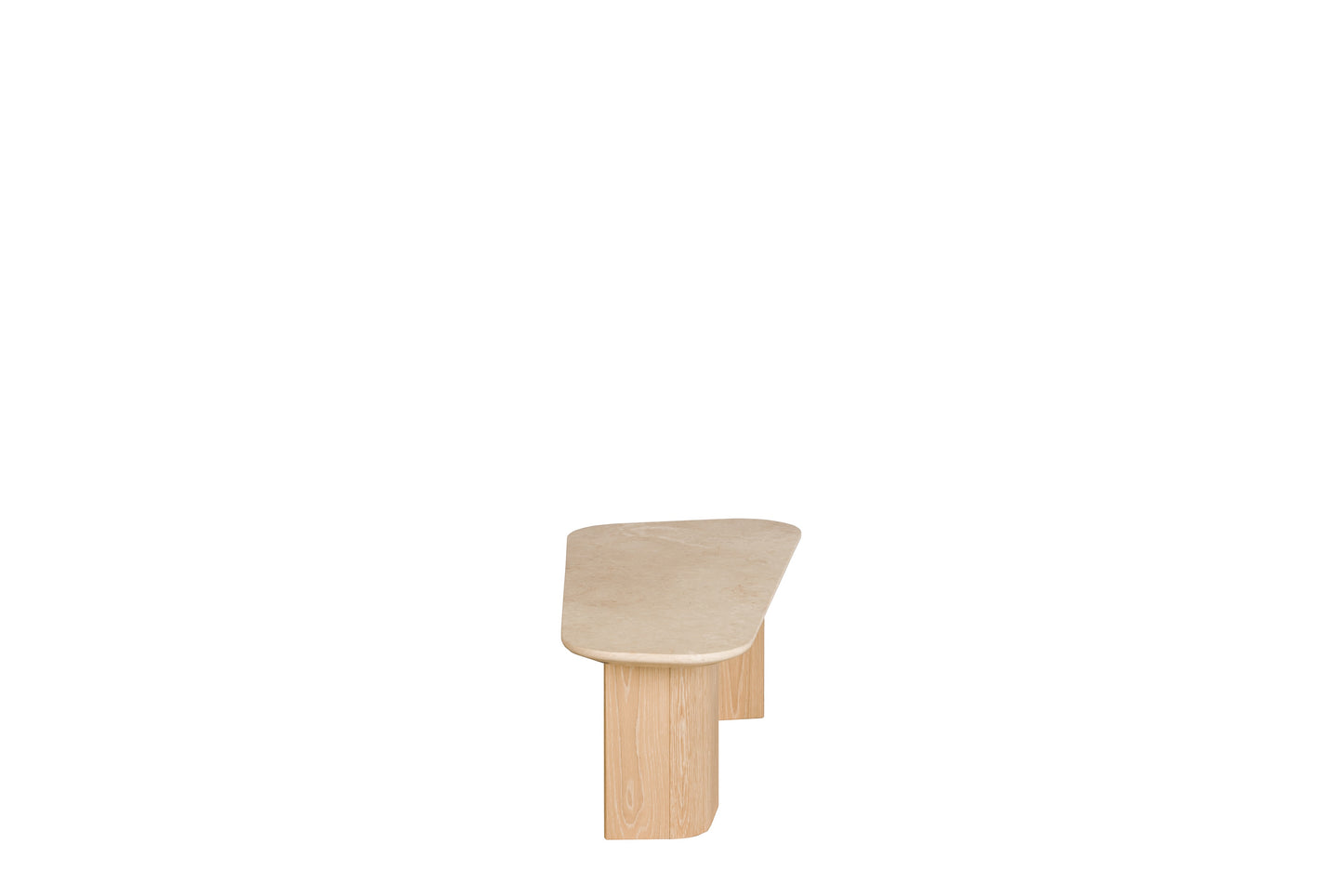 Omada Small Coffee Table with Marble top - Natural wash