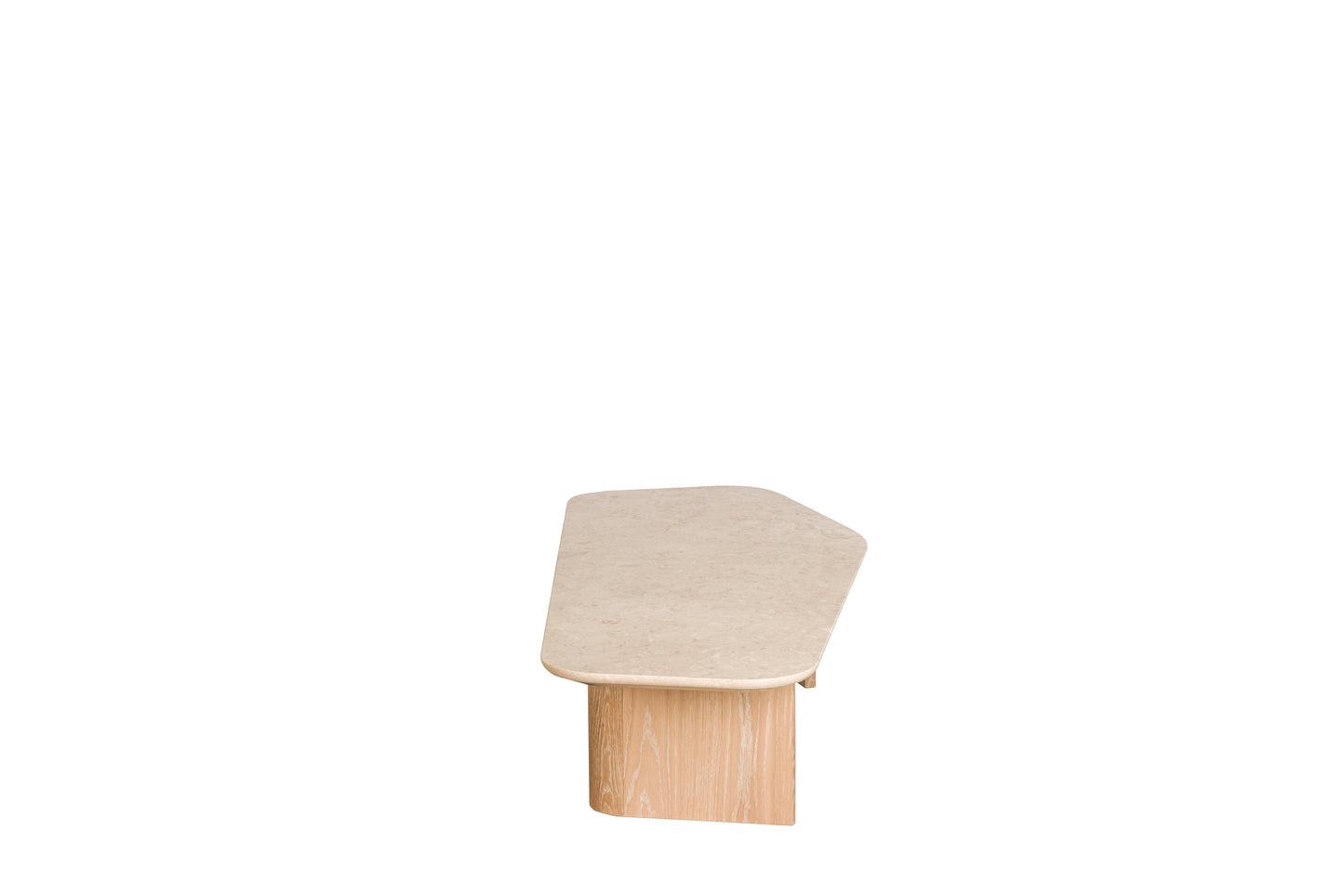 Omada Large Coffee Table with Marble top - Natural wash