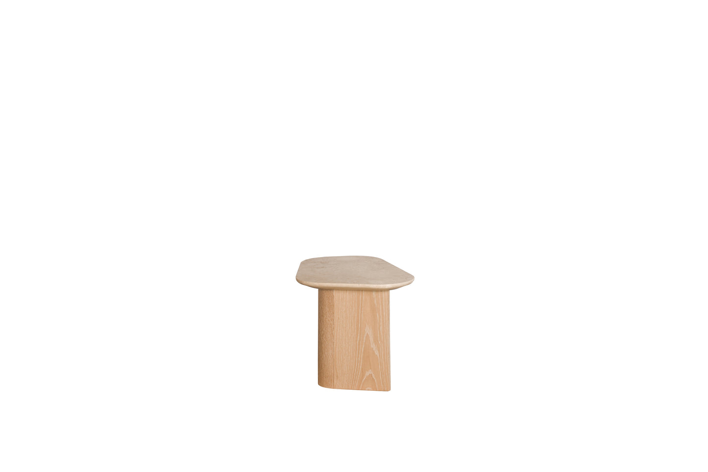 Omada End Table with Marble Top - Natural wash