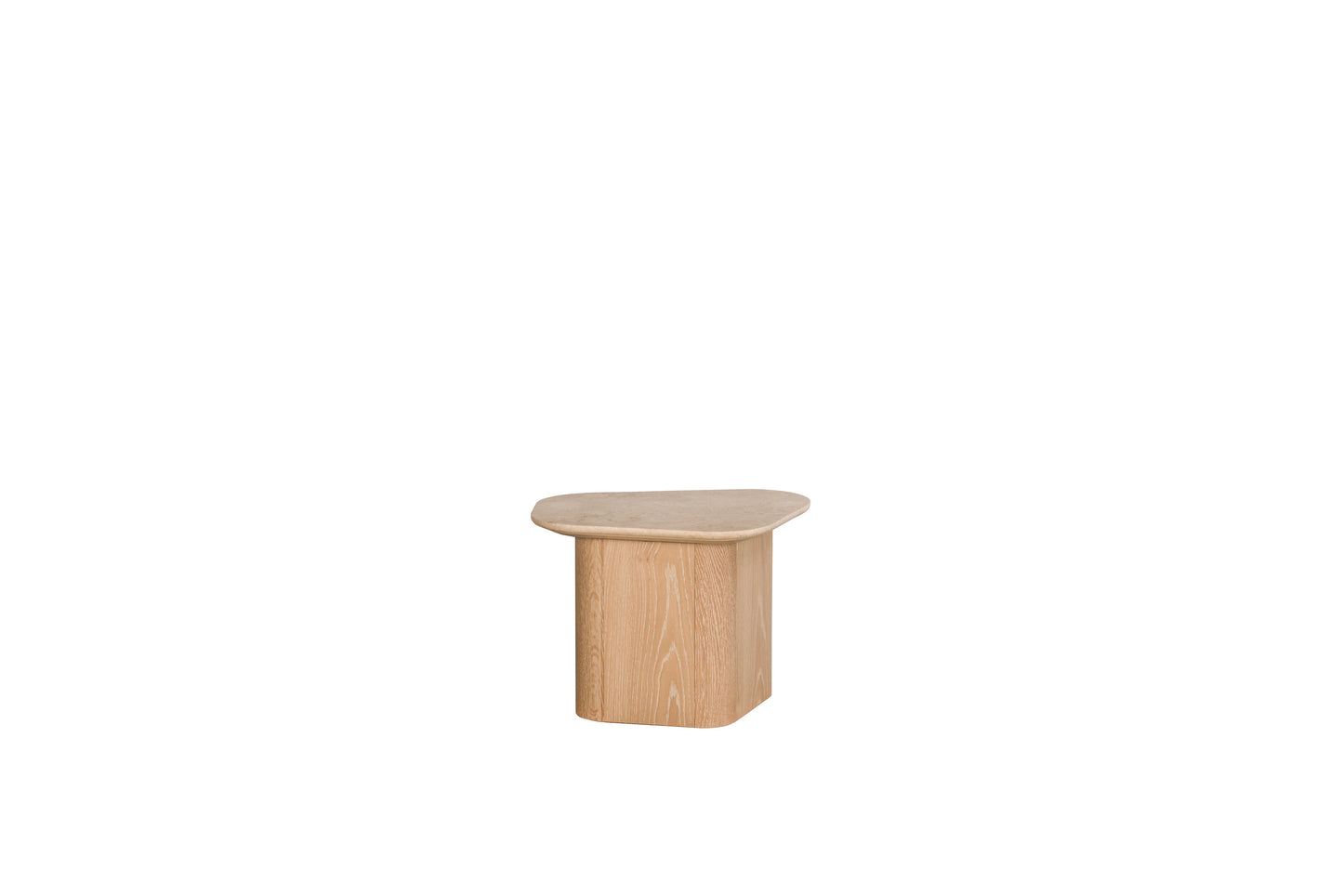 Omada End Table with Marble Top - Natural wash