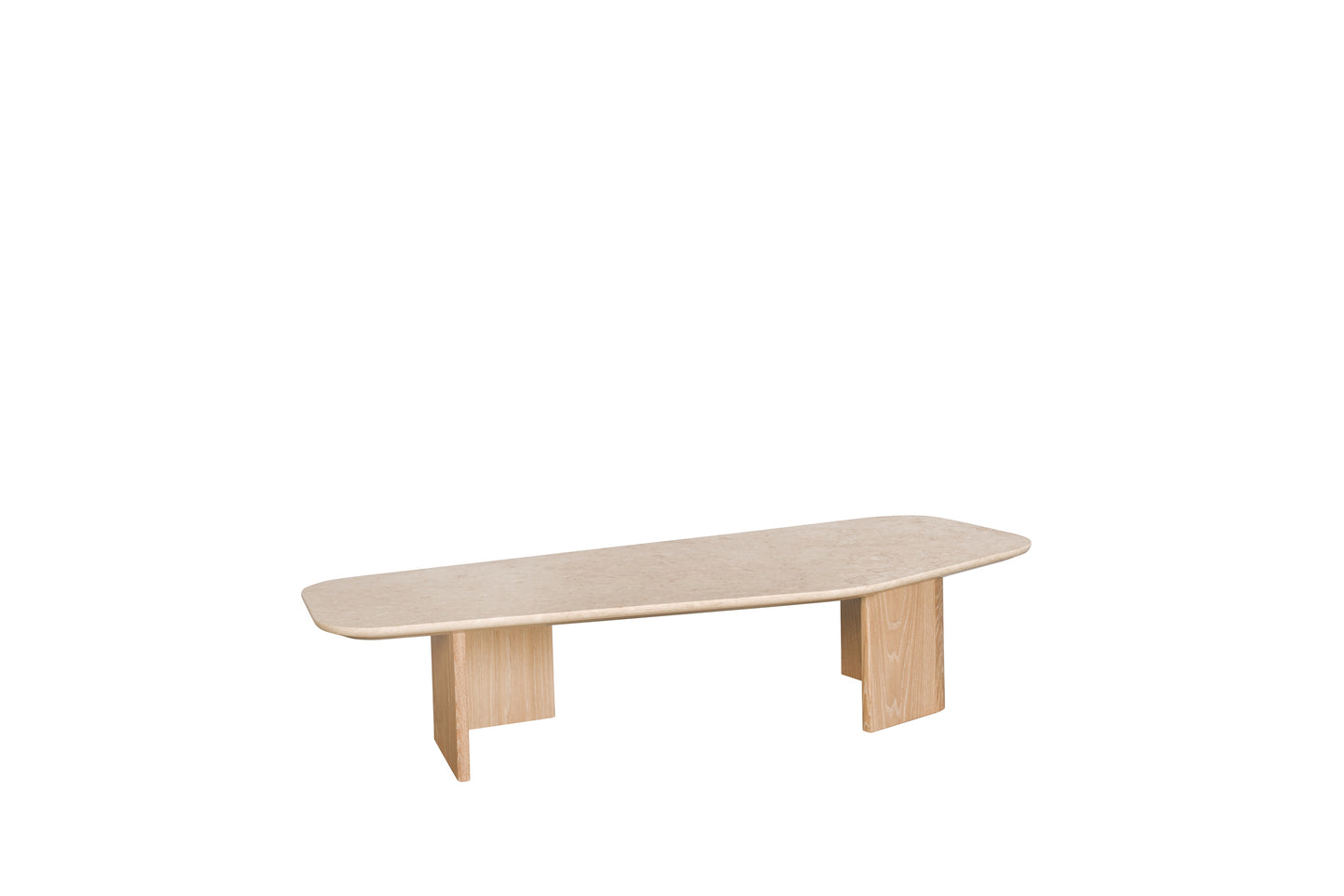 Omada Large Coffee Table with Marble top - Natural wash