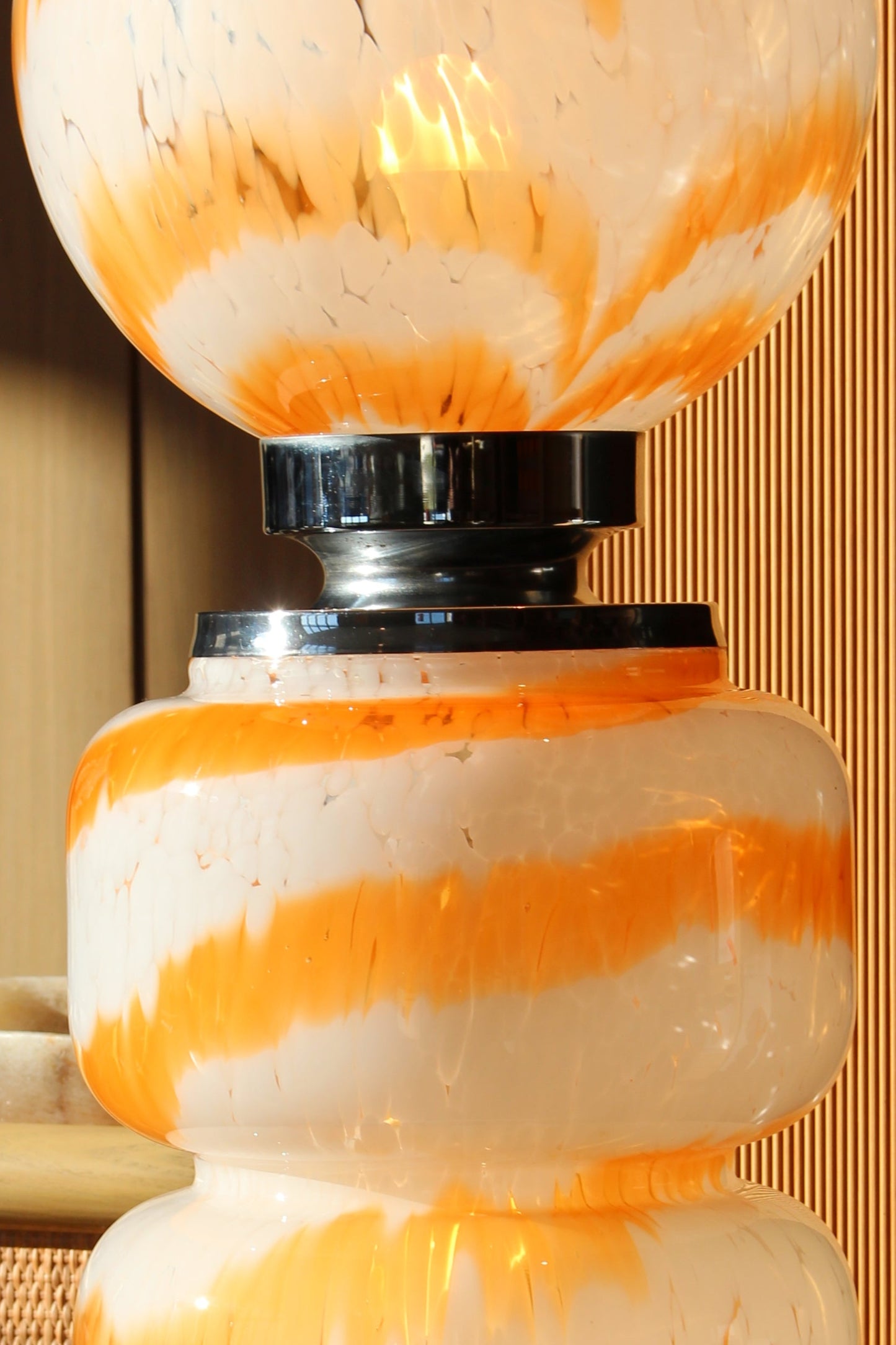 1970s Italian Murano Glass Lamp By Carlo Nason For Mazzega