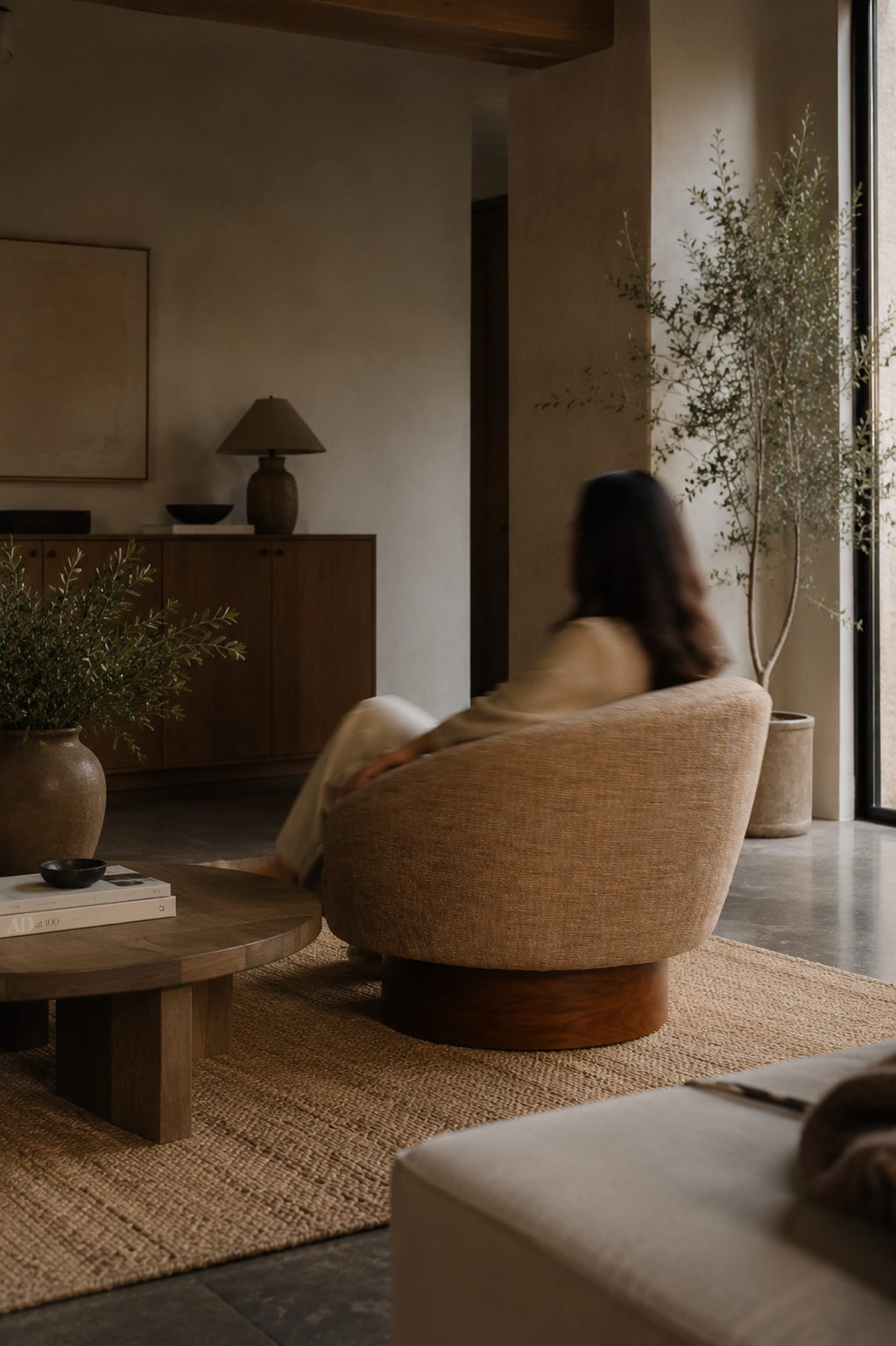 Kilim — Turning Armchair by Maison Sauvage — view 3 | Amier Home