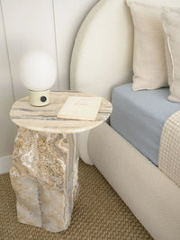 Side Table — Stone by Cita Mulya — view 2 | Amier Home