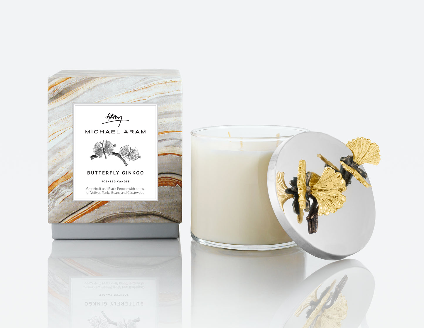 Butterfly Ginkgo Candle