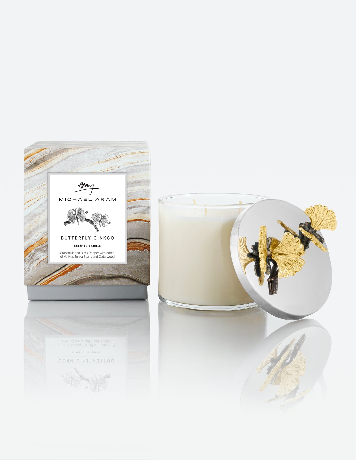 Butterfly Ginkgo Candle