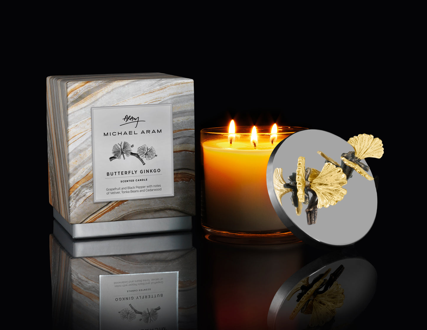 Butterfly Ginkgo Candle