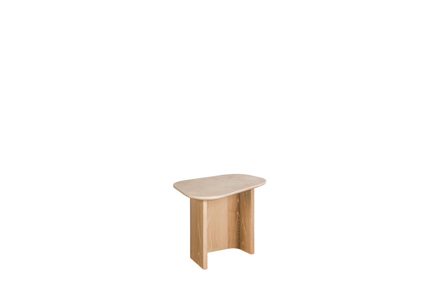 Omada End Table with Marble Top - Natural wash