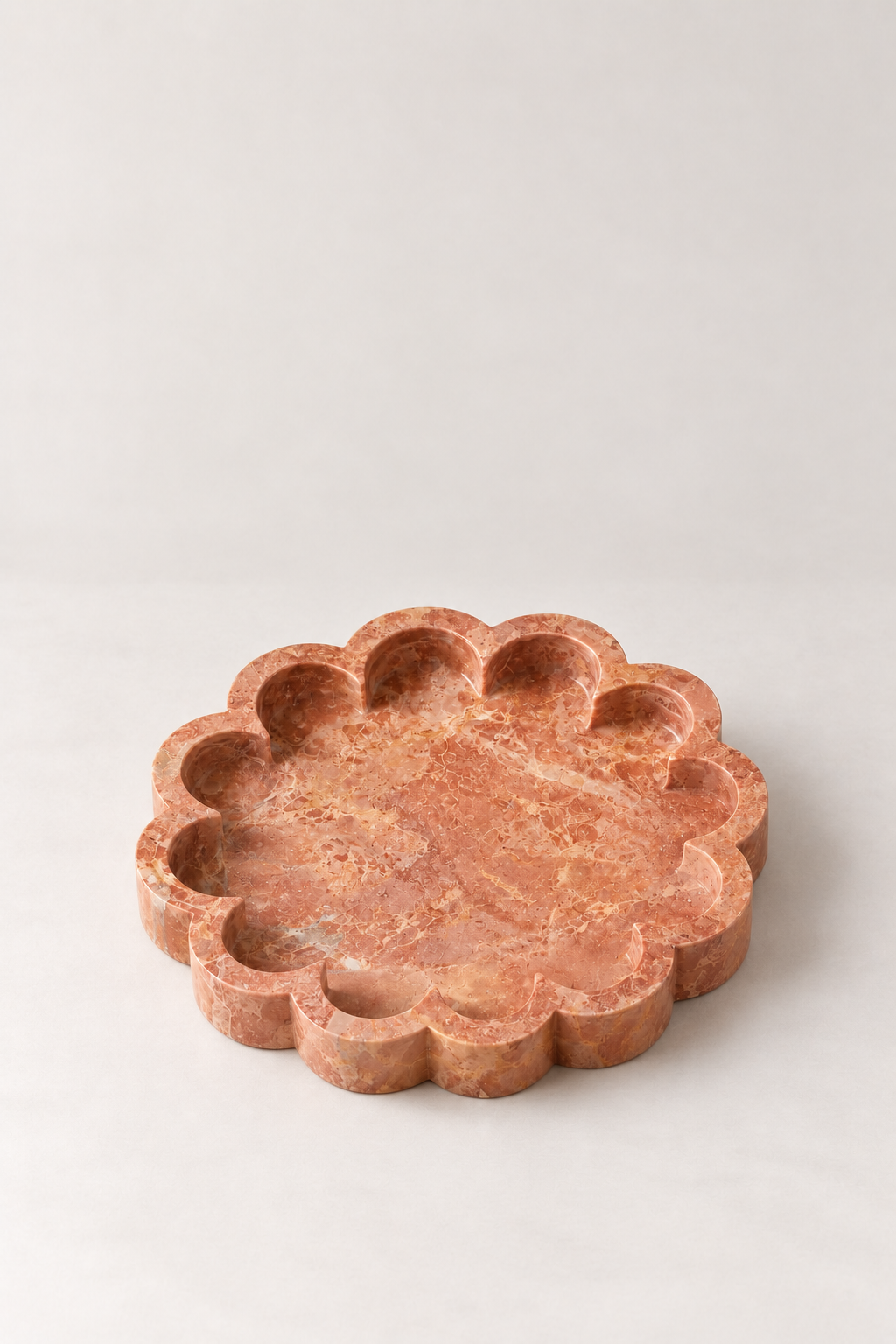 Round Tray | Red Marble