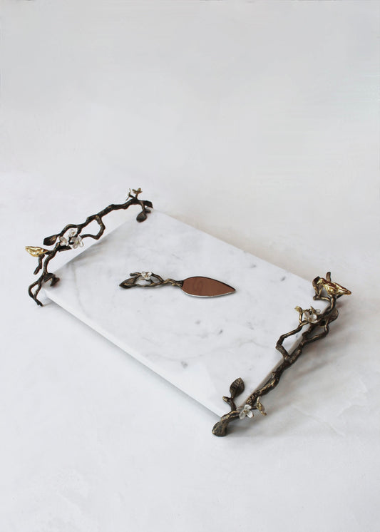 Lovebirds Cheeseboard with Knife