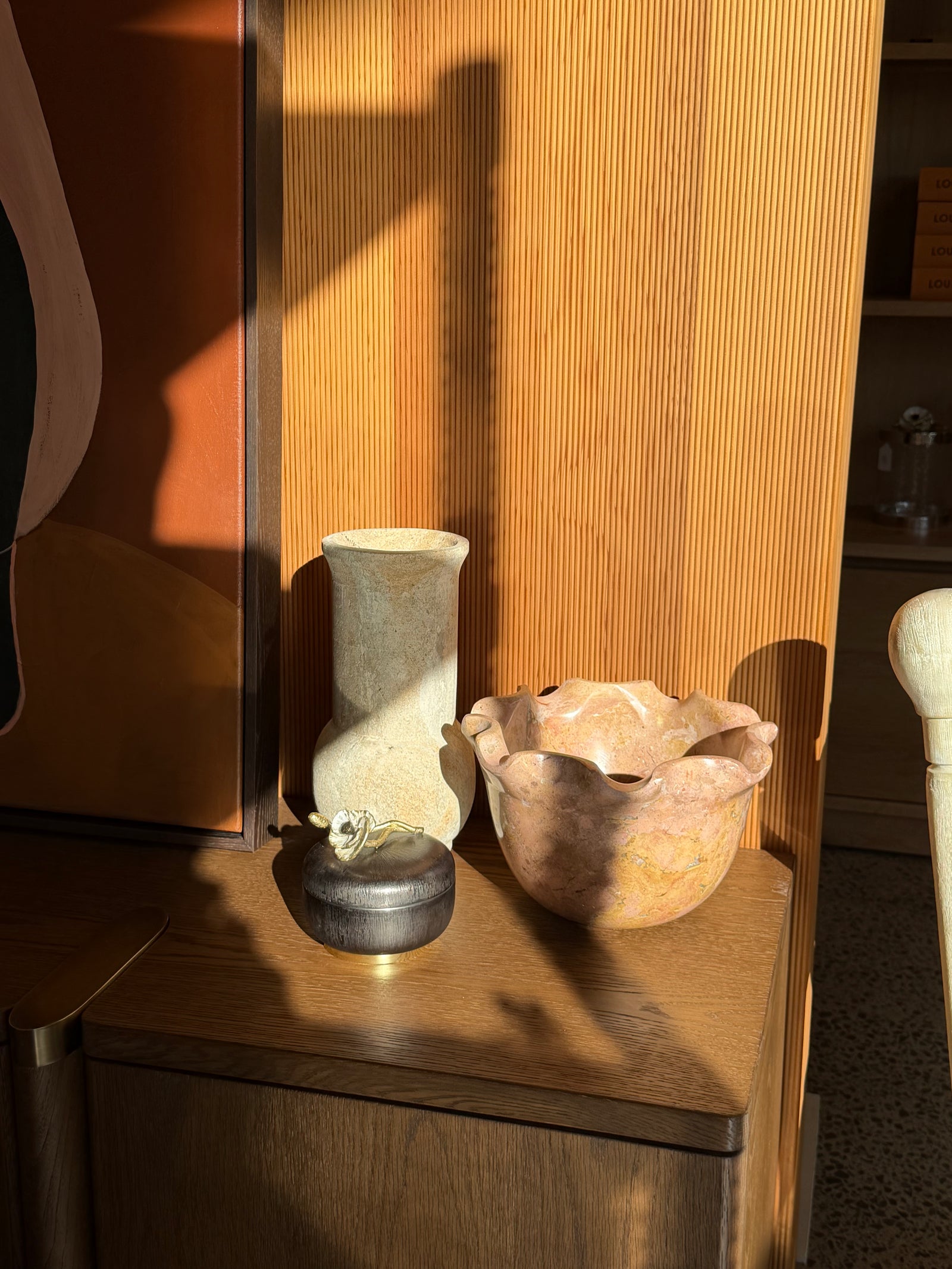 Lina Vase — Sandstone by Cita Mulya — view 4 | Amier Home