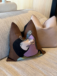 The Straw Hat with Blue Foliage — Picasso Collection Cushion Cover by jules pansu — view 3 | Amier Home