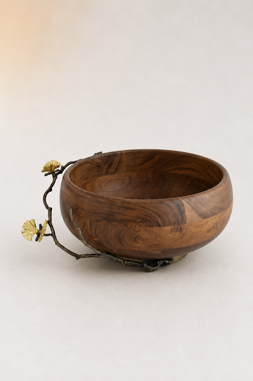 Butterfly Ginkgo Wood Salad Bowl | Michael Aram