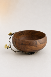 Butterfly Ginkgo Wood Salad Bowl Michael Aram