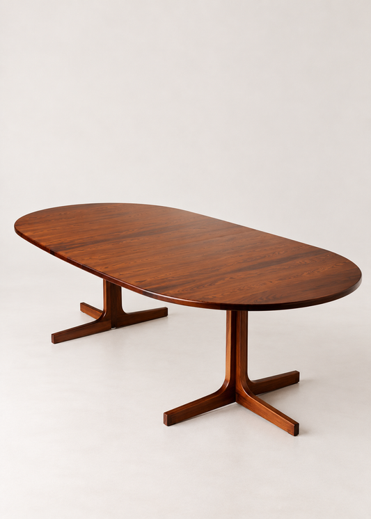 Danish Midcentury Modern Extending Dining Table | By Niels Moller