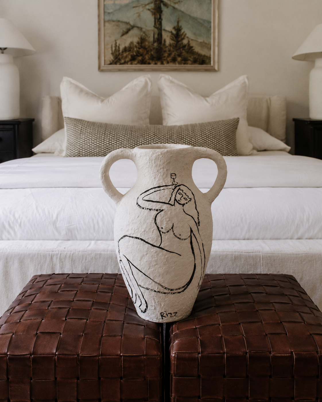 Woman with Wine Vase — By Rizz | Amier Home