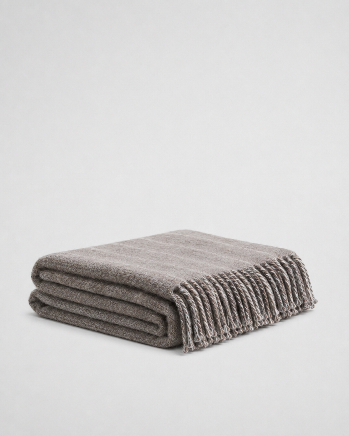 deluxe Grey brownish Alpaca wool throw blanket