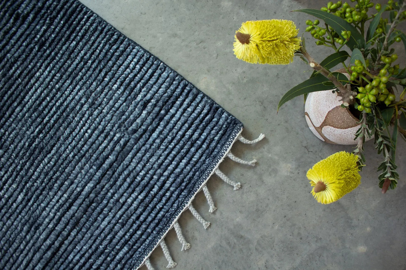 Barbary Rug 100% wool indigo