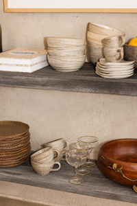 organic shaped saucer coffee plate
