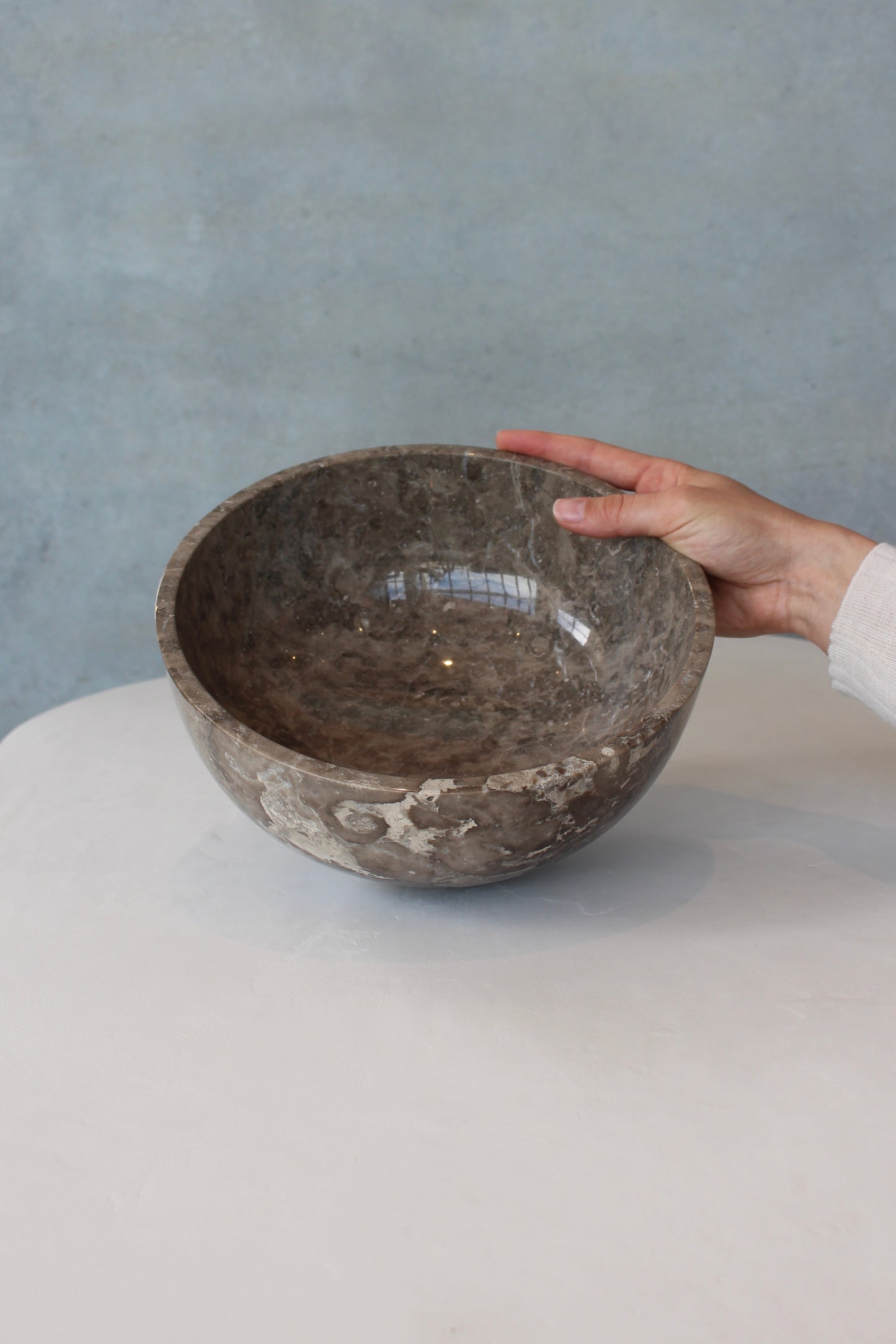Grey marble bowl