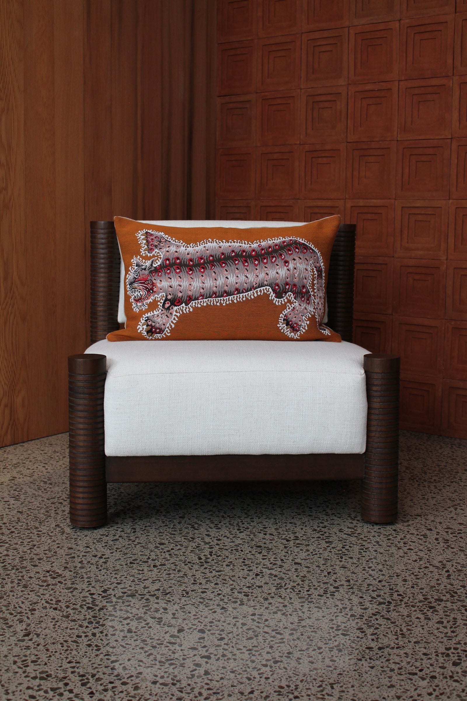 Brown Tiger Cushion Cover | Jean Lurçat Collection jules pansu
