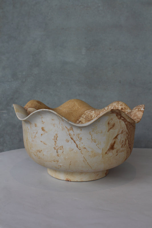 Wood Stone Petal Bowl