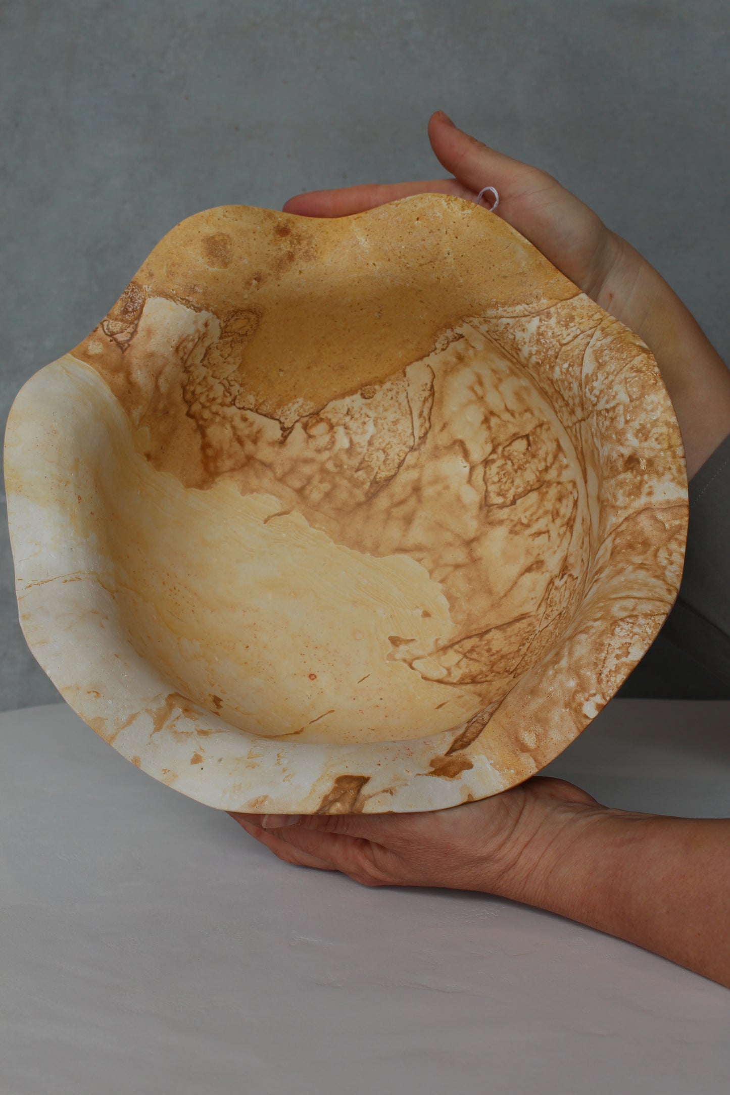 Wood Stone Petal Bowl