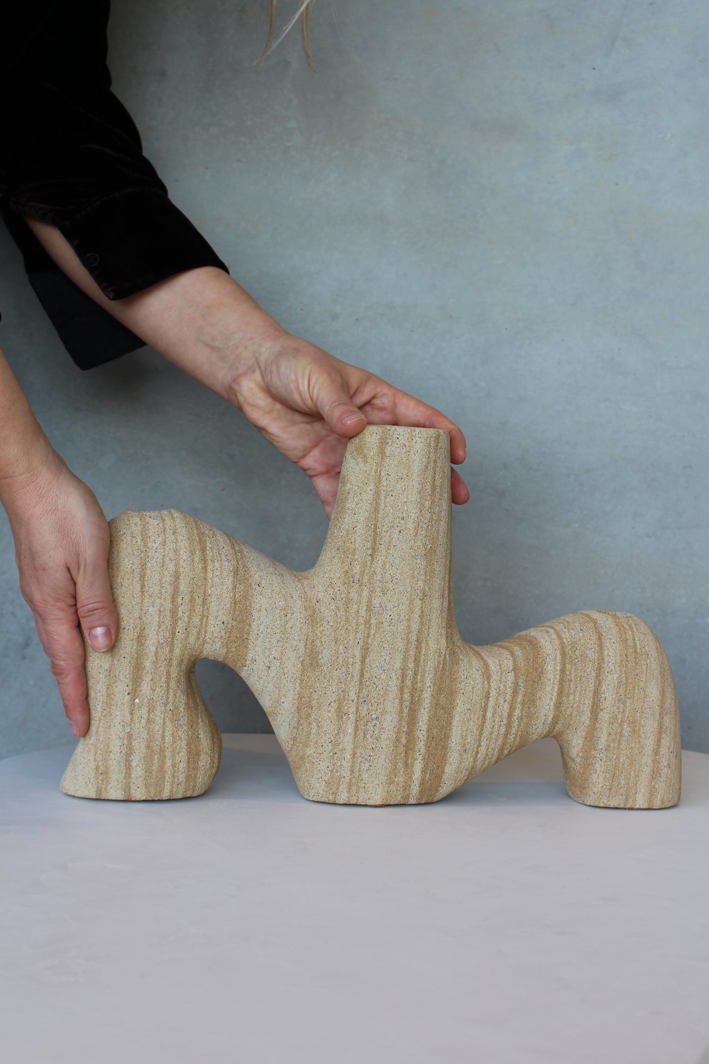 Woodstone Candle Holder