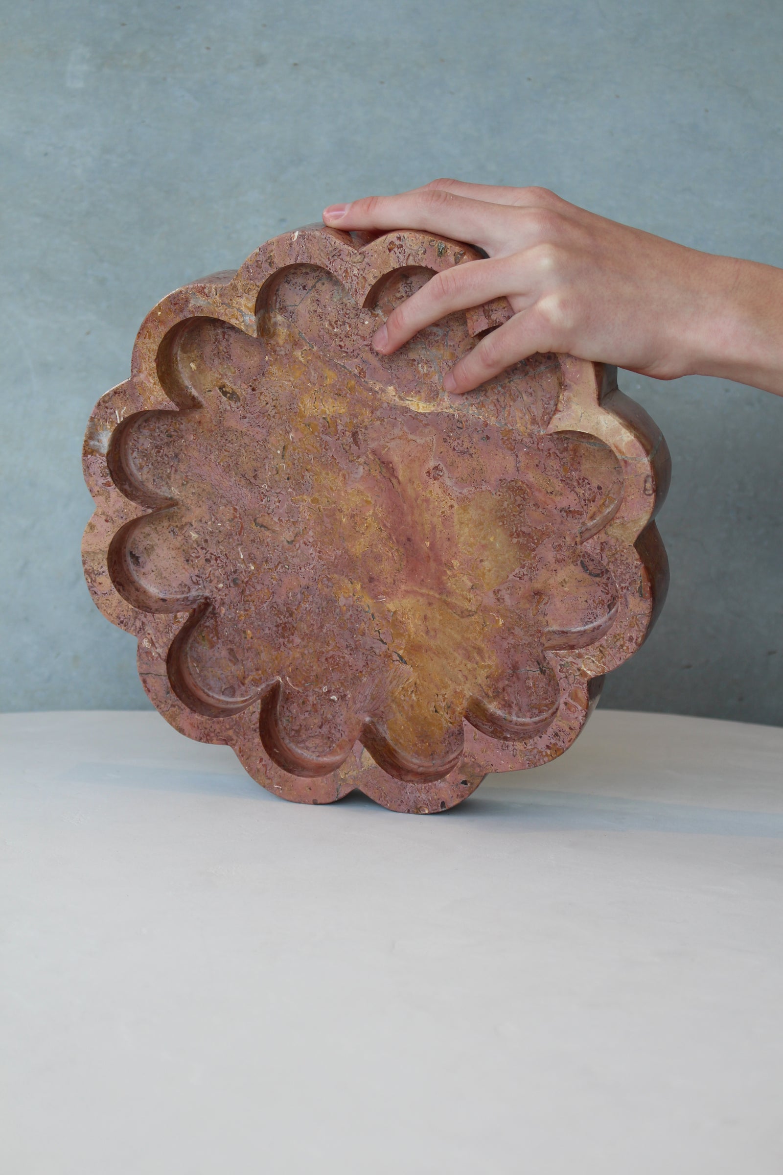 Round Tray | Red Marble Cita Mulya