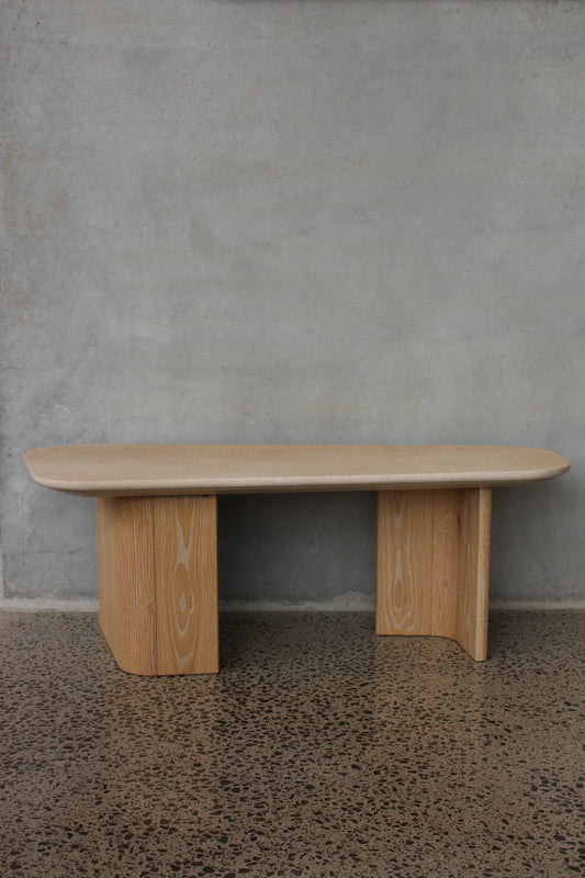 Omada Small Coffee Table with Marble top - Natural wash