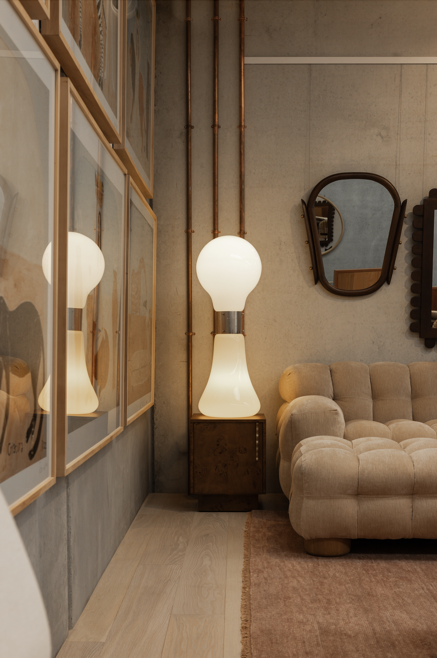 2000s Italian Brillo Lamp | By Carlo Nason Carlo Nason