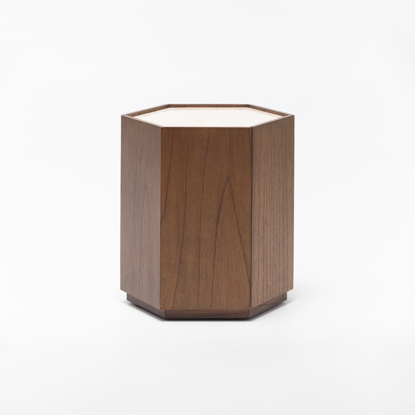 Hexagon Side Table with cupboard