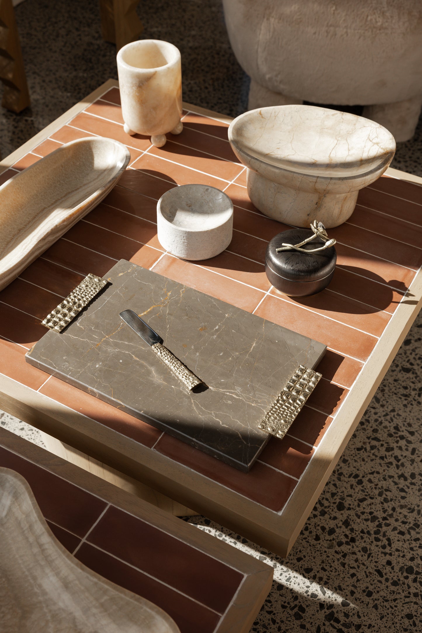 polished onyx decorative tray bowl