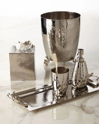 White Orchid Waste Basket Steel Bowl