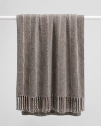 deluxe Grey brownish Alpaca wool throw blanket