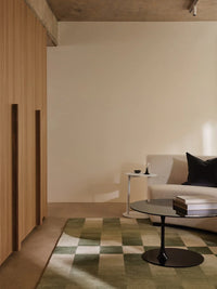 Astor Rug gren and beige 100% wool
