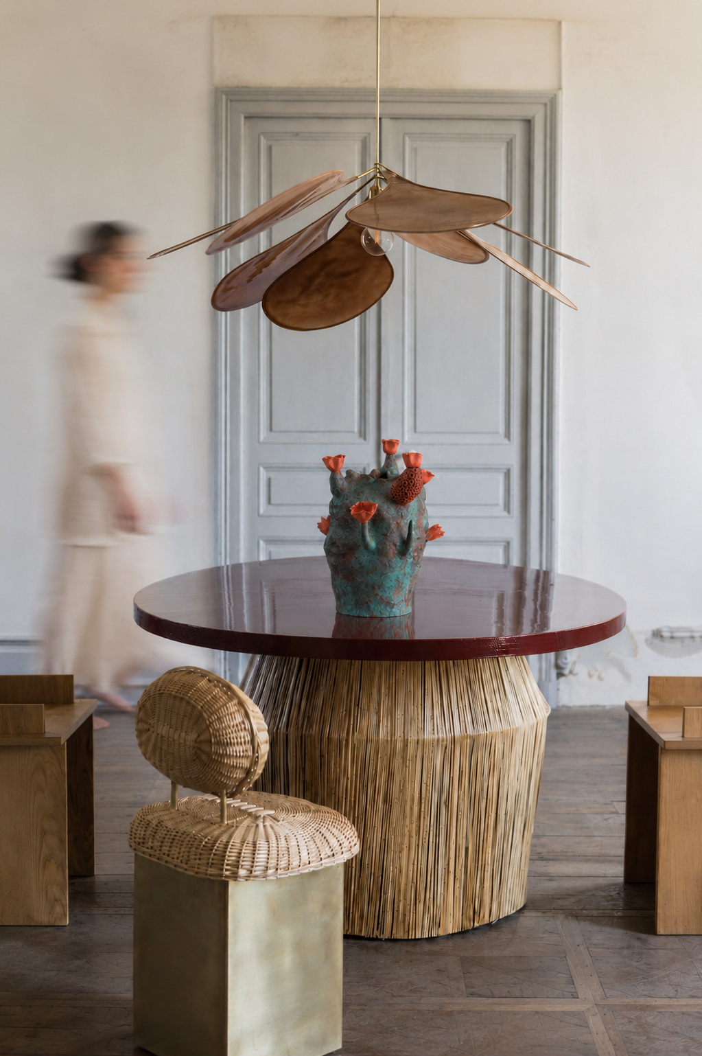 Blue Tree Vase — Handcrafted Sculpture by Nebula Craftwork — view 2 | Amier Home