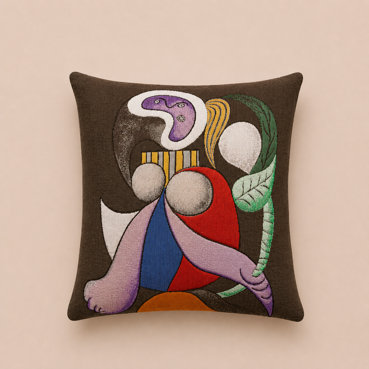 Woman With a Flower — Picasso Collection Cushion Cover by jules pansu — view 2 | Amier Home