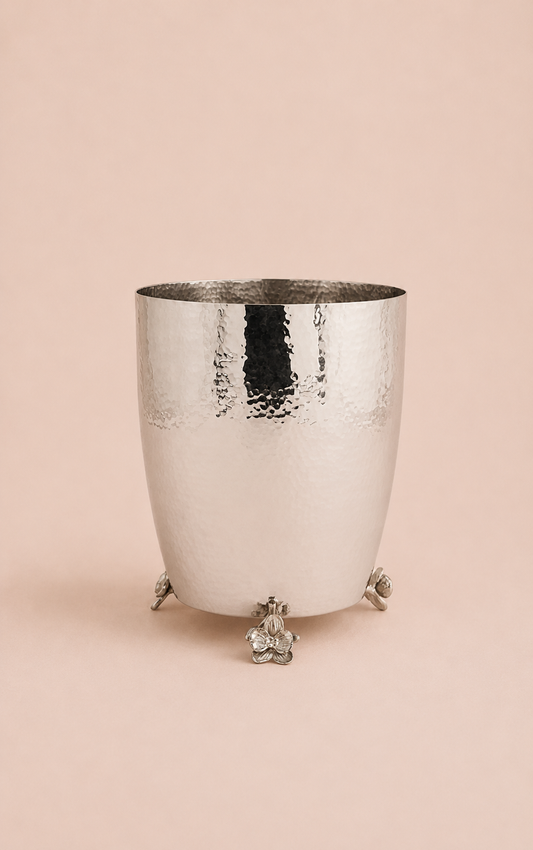 White Orchid Waste Basket | Michael Aram