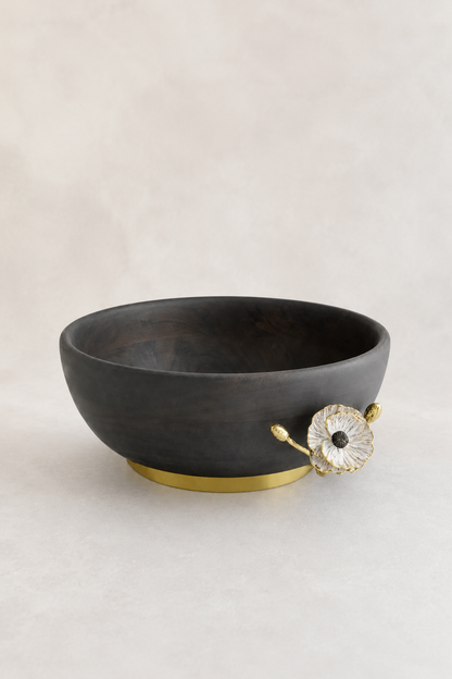 Anemone Wood Bowl | Michael Aram