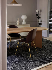 Elio Rug 100% wool black and beige