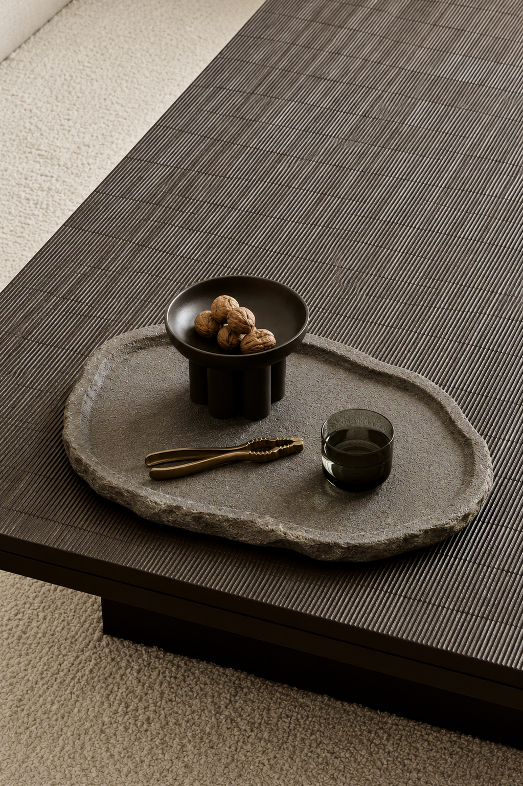 Organic Cut Tray | River Stone