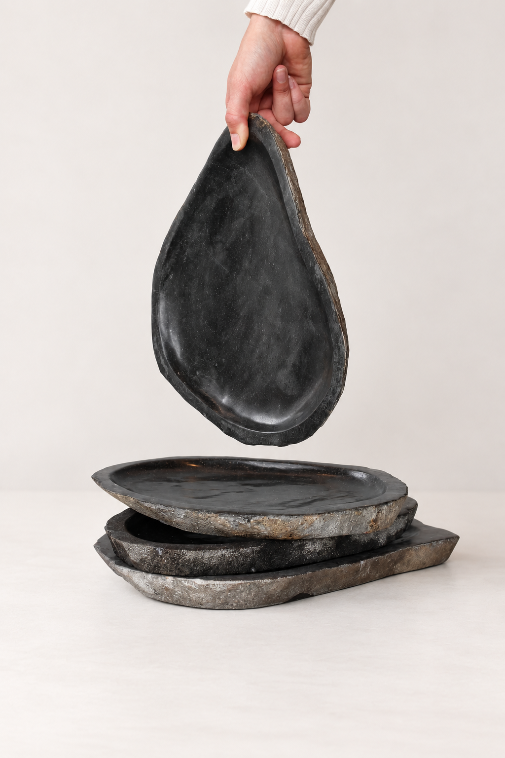 Organic Cut Tray | River Stone