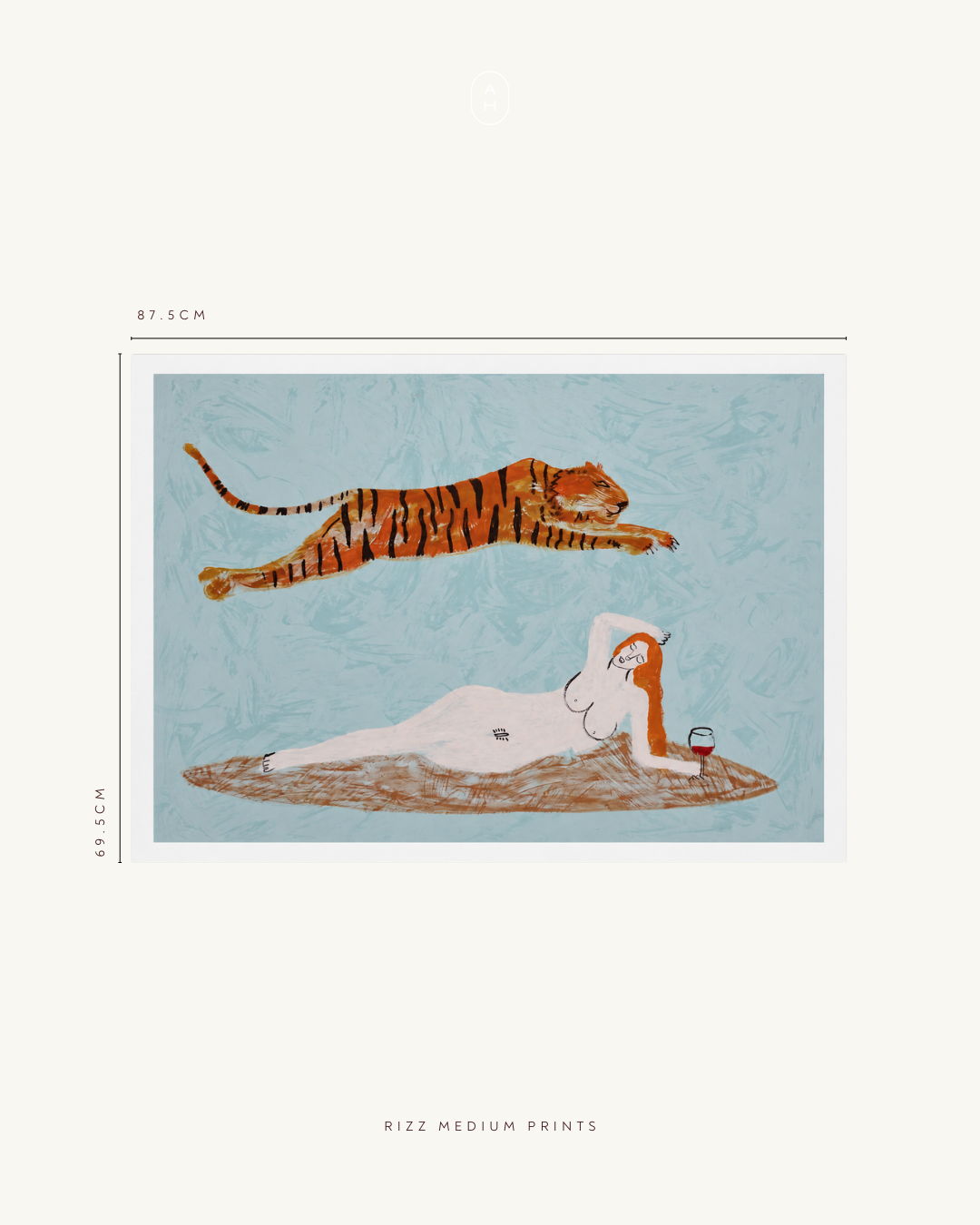 Surf With The Tiger Print (Medium) | By rizz
