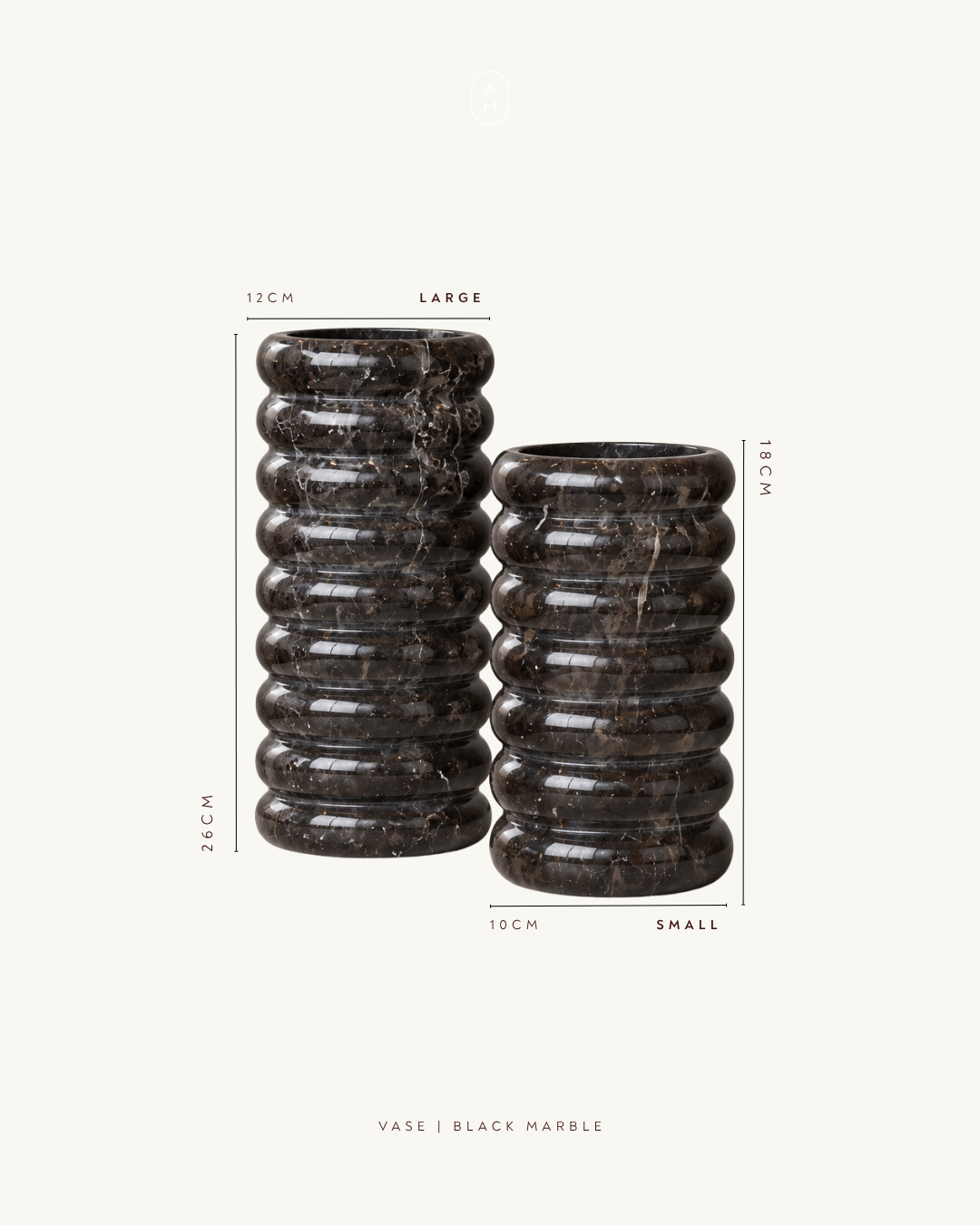 Vase | Black Marble