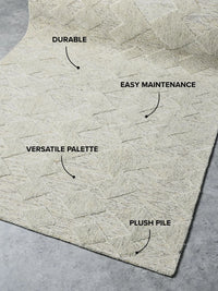 Manhattan Rug 100% wool beige texturized