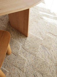 Manhattan Rug 100% wool beige sand texturized