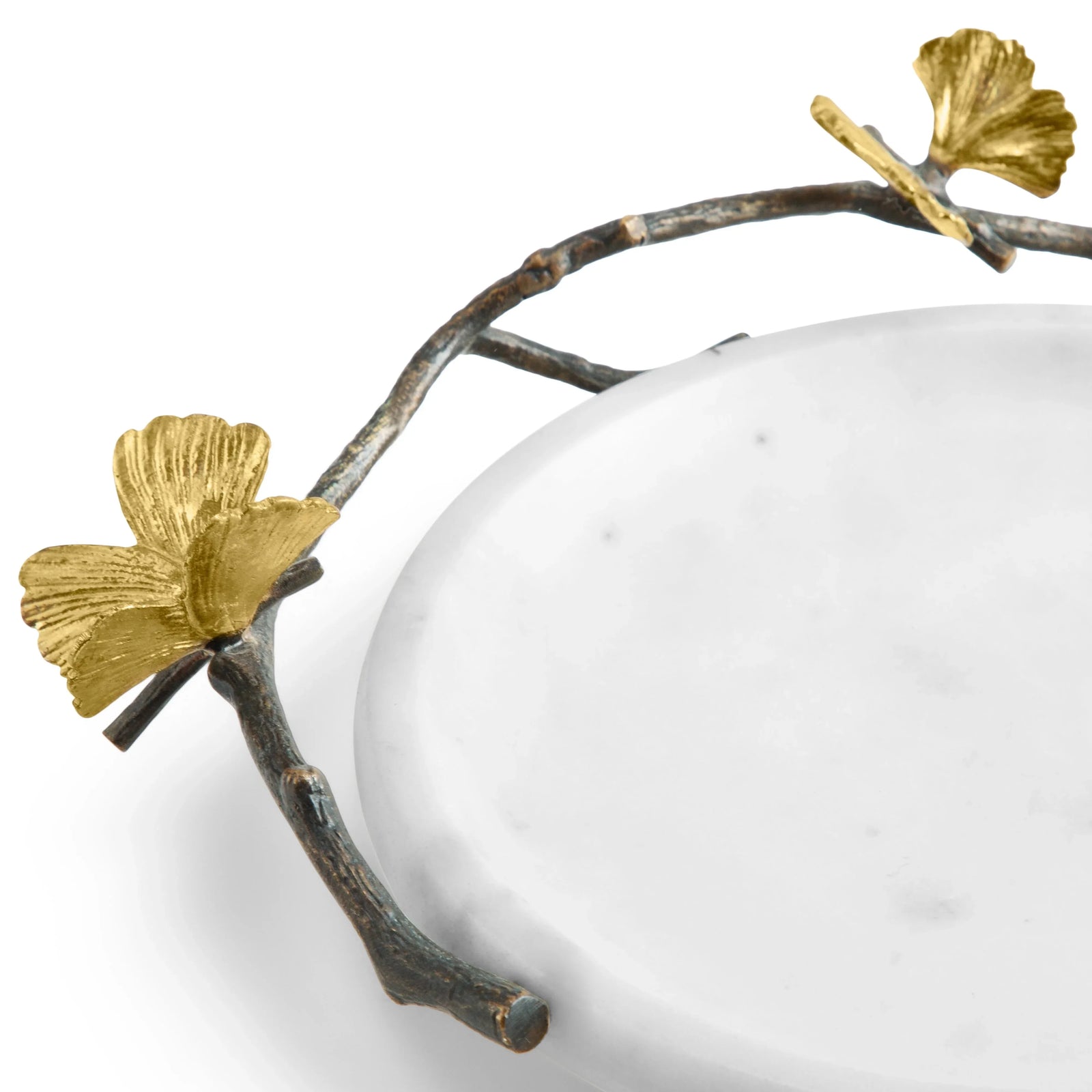 Butterfly Ginkgo Trinket Tray Marble decorative Plate
